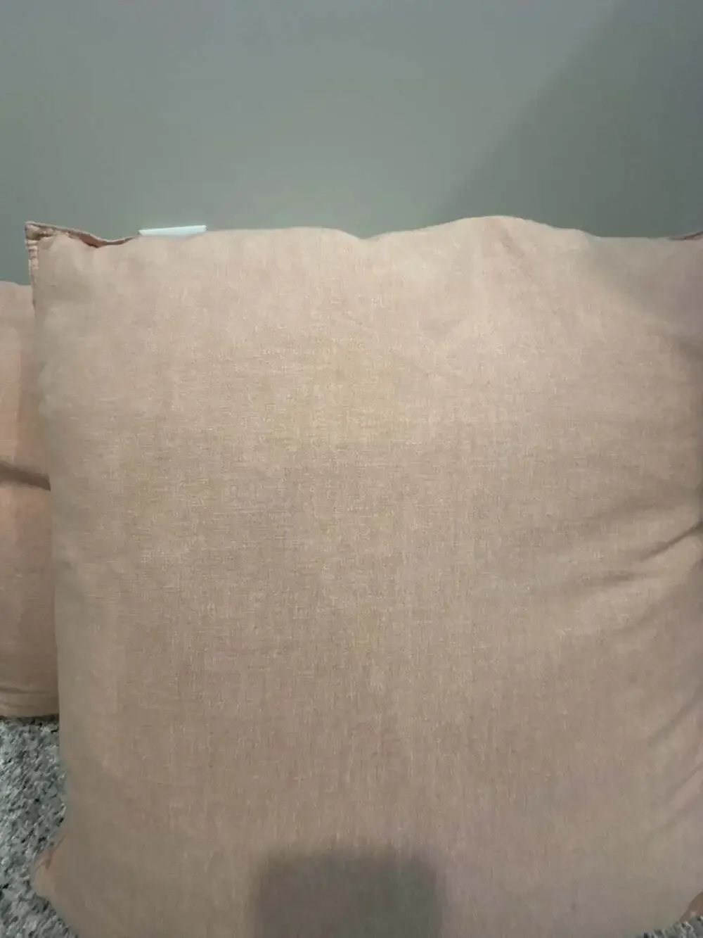 Ralph Lauren Home Solid Pink Linen Euro Decorative Throw Pillow Set